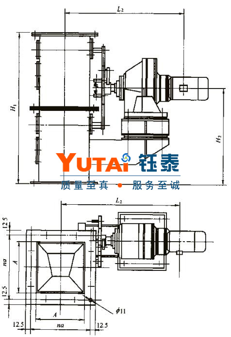 DSF電動雙層翻板閥 DSF電動雙層翻板閥